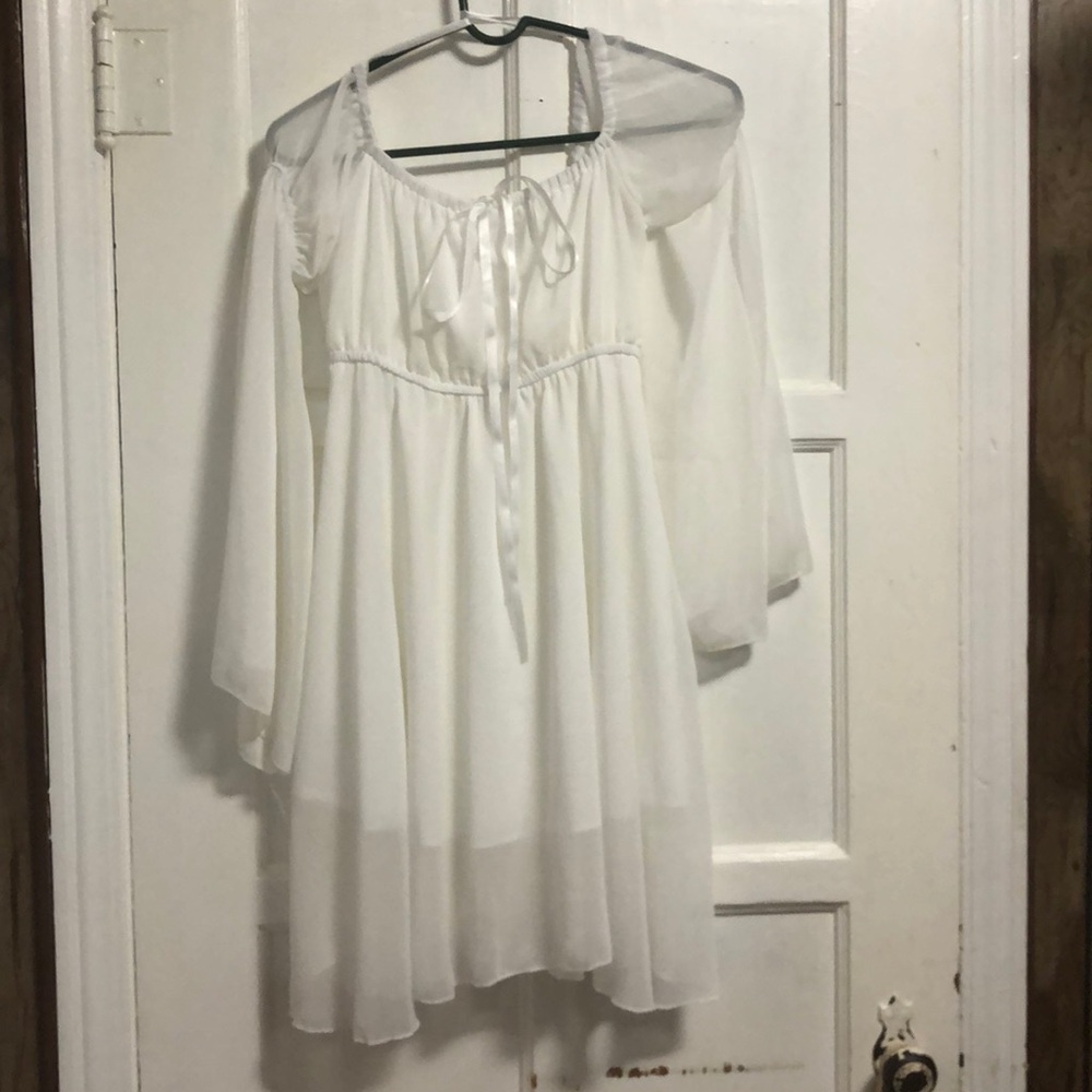 White flowy dress